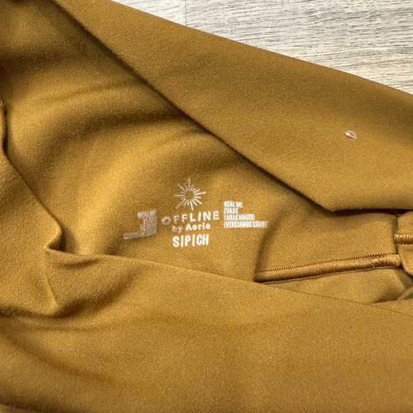 Aerie OFFLINE Real Me Flare Leggings Olive Green Size Small - Picture 7 of 11